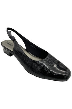 Trotters Women's DEA Wedged Pump Navy/Croc - Medium